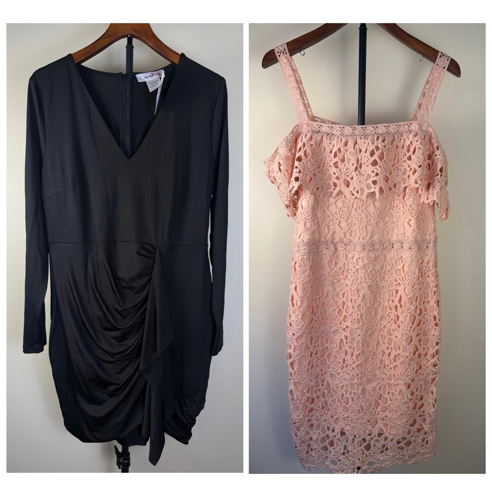 Perfectly Priscilla Women Lace Dress Black Cut out Party Occasion 1XL Boho